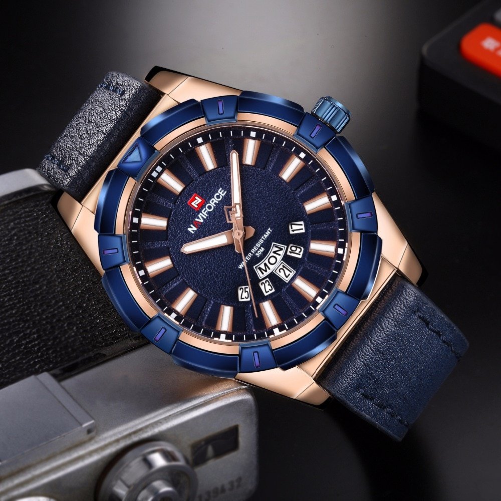 NAVIFORCE 9118 Luxury Brand Analog Quartz Sports Waterproof Wristwatch