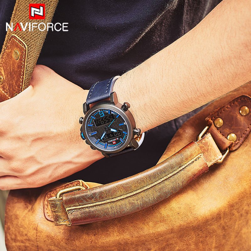 NAVIFORCE 9135 Analog LED Digital Sports Watch Dual Display