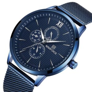 NAVIFORCE 3003 Business Quartz Slim Stainless Steel Mesh Band