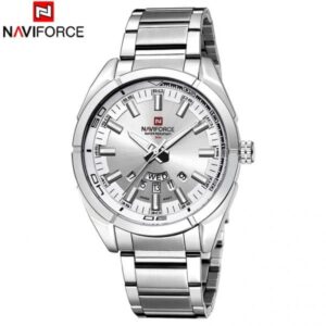Naviforce 9038 Luxury Men Quartz Stailness Steel watch week and date display