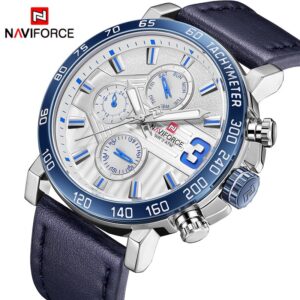 NAVIFORCE 9137 Men's Sports Leather Wrist Strap Analog Quartz Watch
