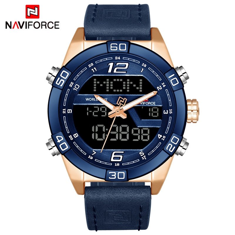 NAVIFORCE NF9128 Dual Display LED Digital Analog Sports Watch