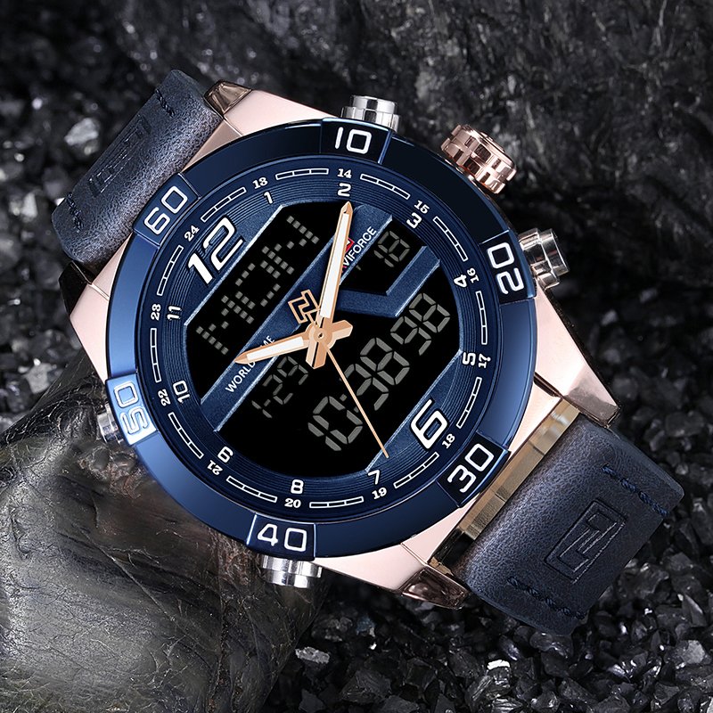 NAVIFORCE NF9128 Dual Display LED Digital Analog Sports Watch