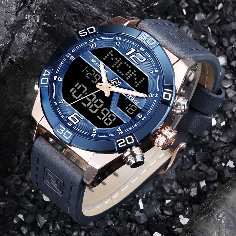 NAVIFORCE NF9128 Dual Display LED Digital Analog Sports Watch