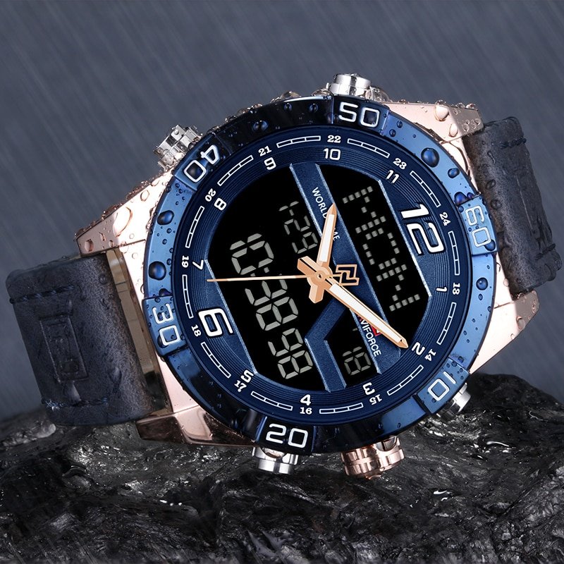 NAVIFORCE NF9128 Dual Display LED Digital Analog Sports Watch
