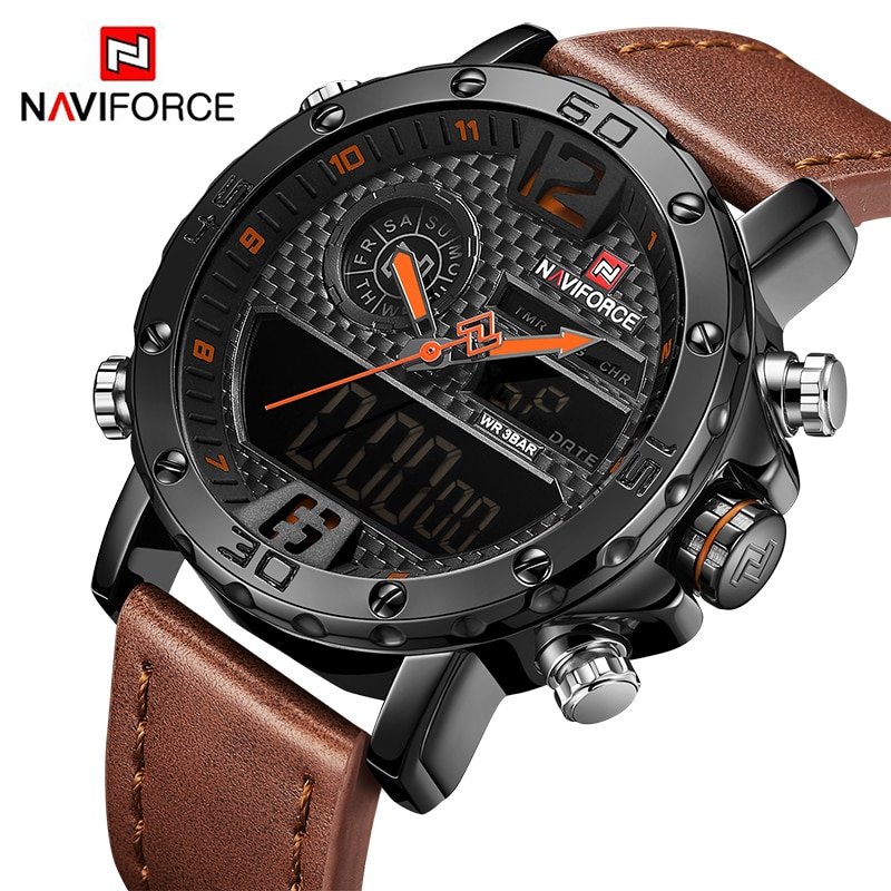 NAVIFORCE NF9134 Men's Quartz LED Digital Watch