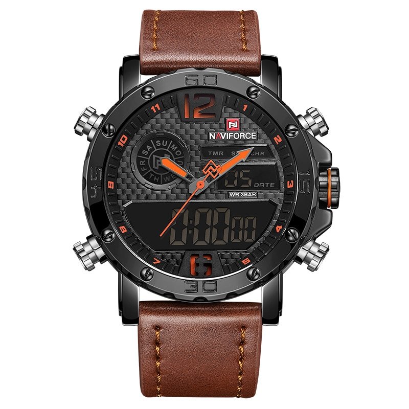NAVIFORCE NF9134 Men's Quartz LED Digital Watch