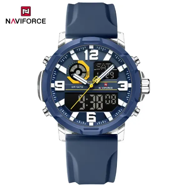 NAVIFORCE NF7130 Men's Digital Watch White Blue