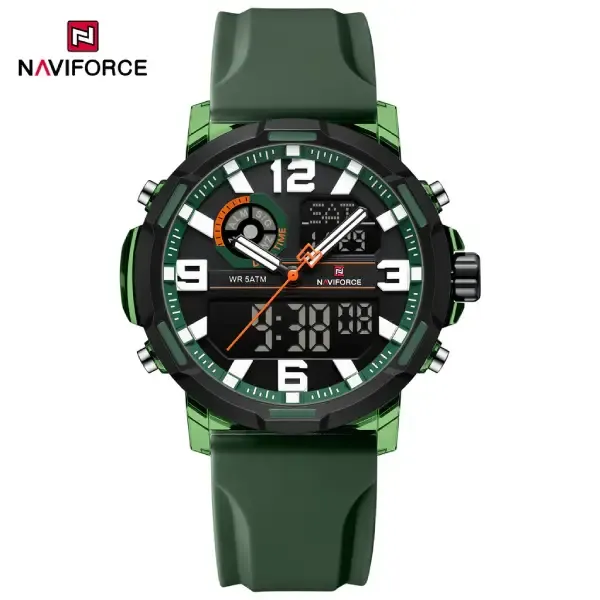 NAVIFORCE NF7130 Men's Digital Watch WHITE Green