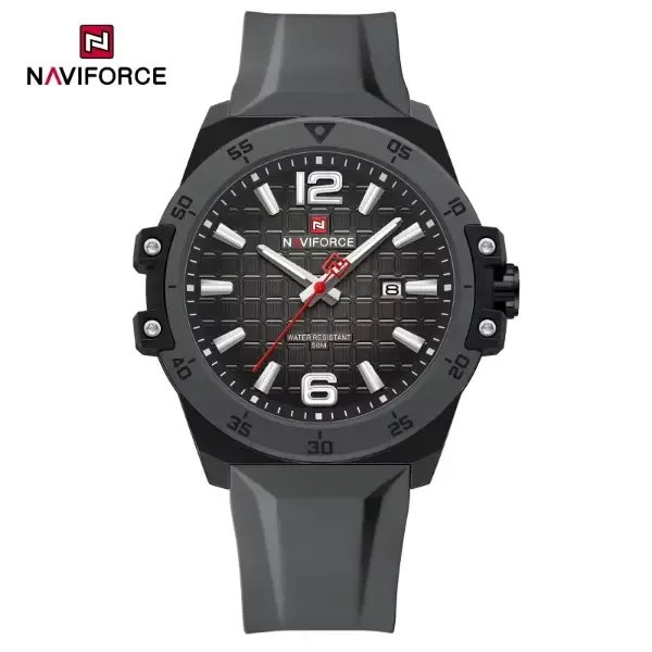 Naviforce 7122 Silicon Strap Watch Dark Gray