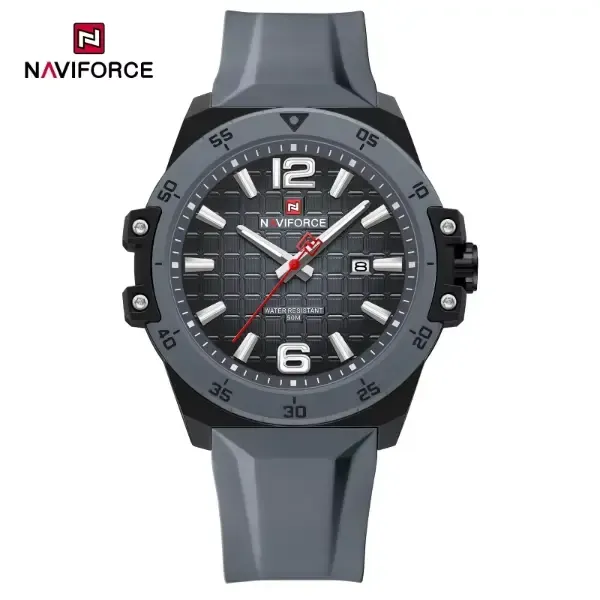 Naviforce 7122 Silicon Strap Watch Gray