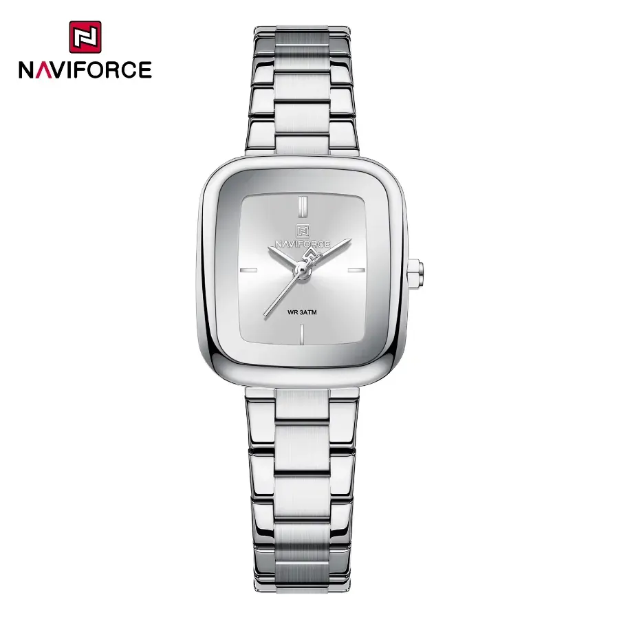 Naviforce 5075 Women Watch Silver White