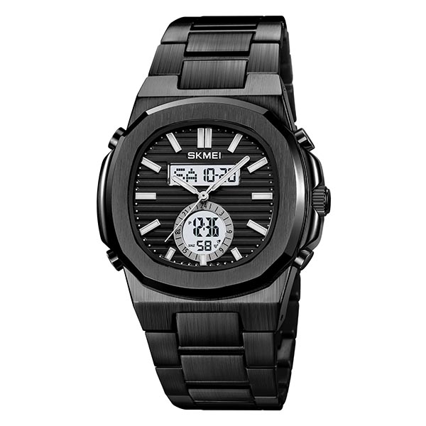 Skmei 2279 Dual Time Stainless Steel Digital Watch For Men
