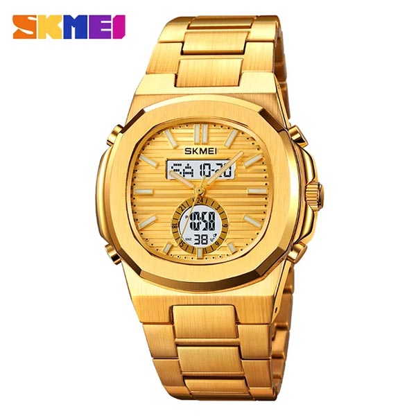 Skmei 2279 Dual Time Stainless Steel Digital Watch For Men