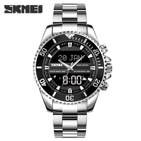 Skmei 1850 Three Time Dual Movement Watch
