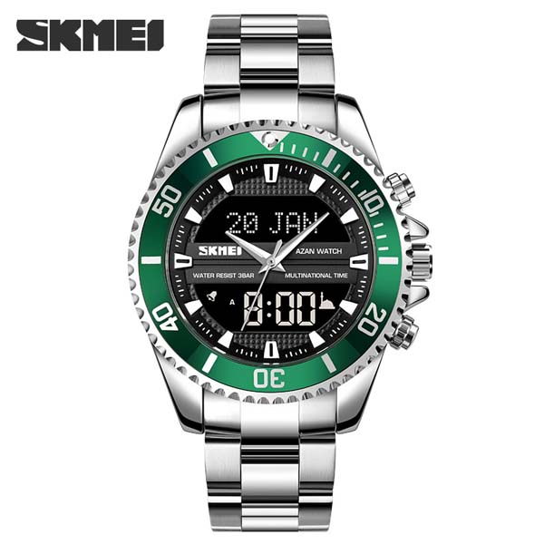 Skmei 1850 Three Time Dual Movement Watch