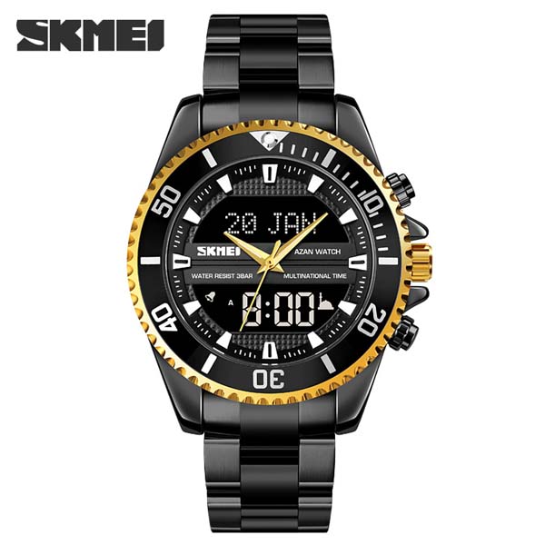 Skmei 1850 Three Time Dual Movement Watch
