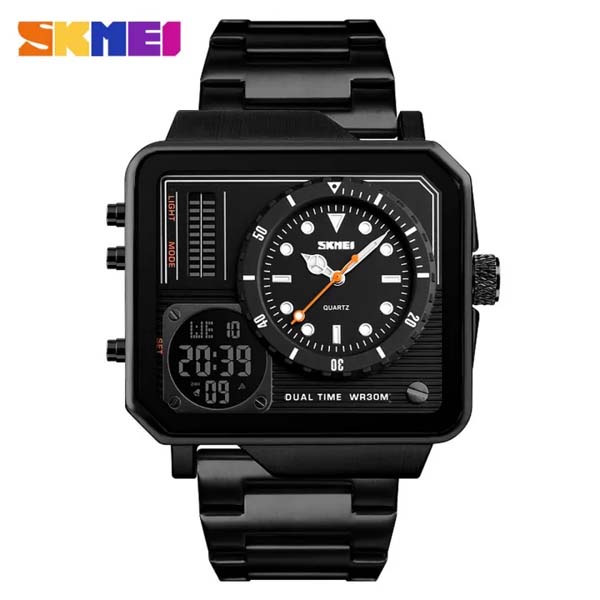 Skmei 2025 Iced Out Black Man Quartz Watches
