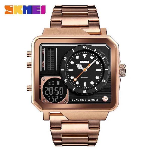 Skmei 2025 Iced Out Black Man Quartz Watches