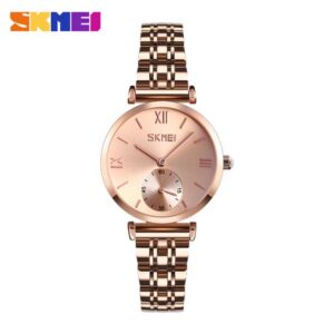 Skmei 9198 Stainless Luxury Quartz Couple Watch