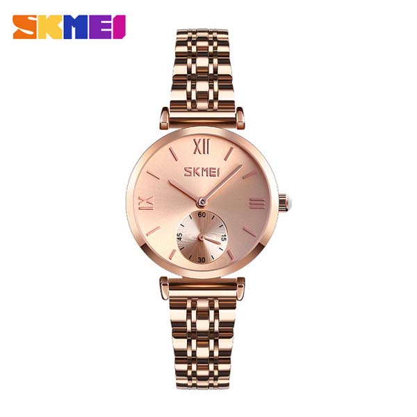 Skmei 9198 Stainless Luxury Quartz Couple Watch