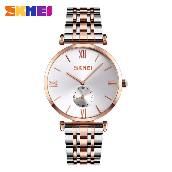Skmei 9198 Stainless Luxury Quartz Couple Watch