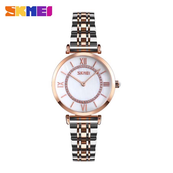Skmei 9198 Stainless Luxury Quartz Couple Watch