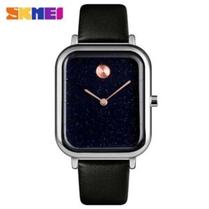SKMEI 9187 CASUAL QUARTZ LEATHER WATCH FOR MEN