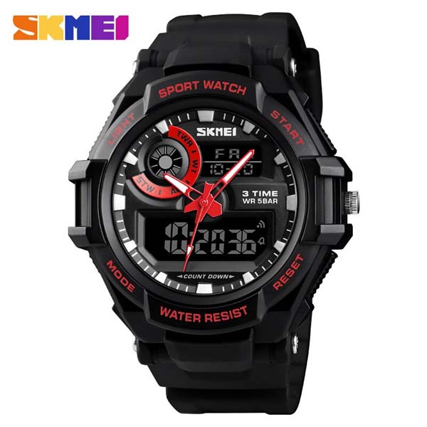 Skmei 1357 Men 50M Waterproof Military LED Digital Electronic Wrist Watches