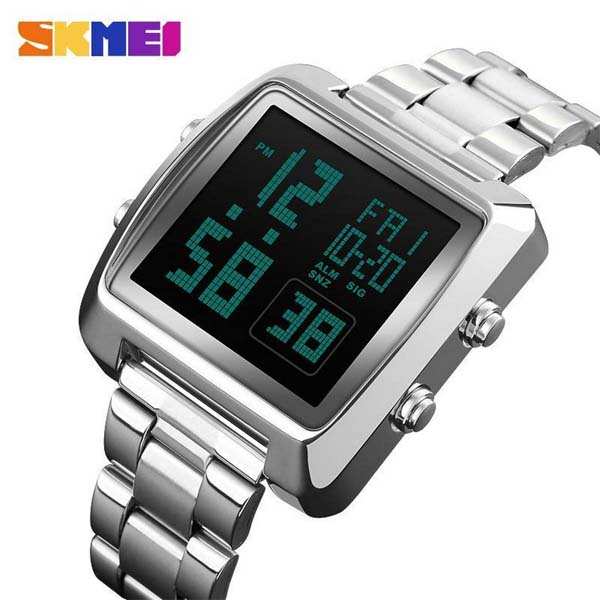 SKMEI 1369 Stainless Steel Digital Watch For Men