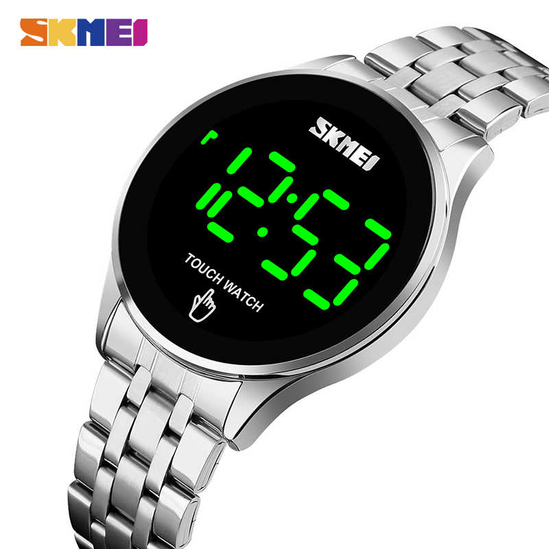 SKMEI 1579 Touch Screen LED Digital Watch silver