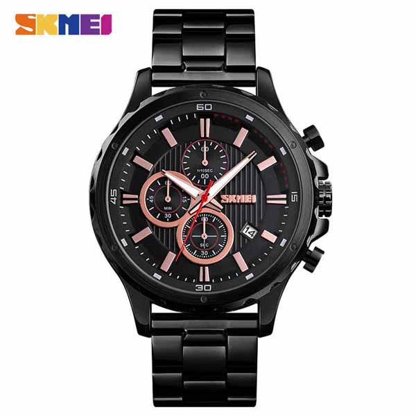 SKMEI 1551 Stainless Steel Large Dial Quartz Watch 2