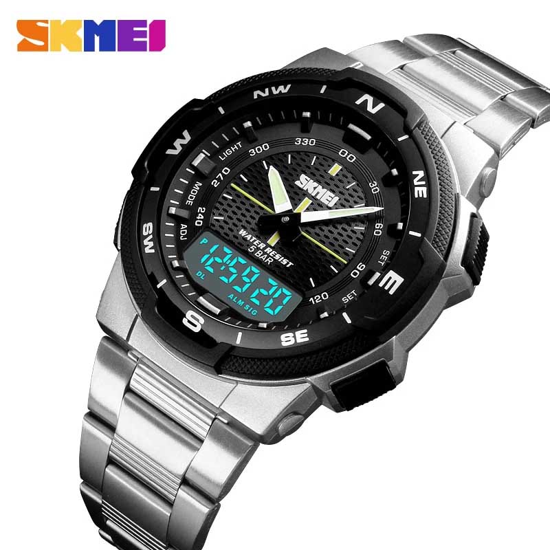 SKMEI 1370 Stainless Steel Waterproof Wrist Watch