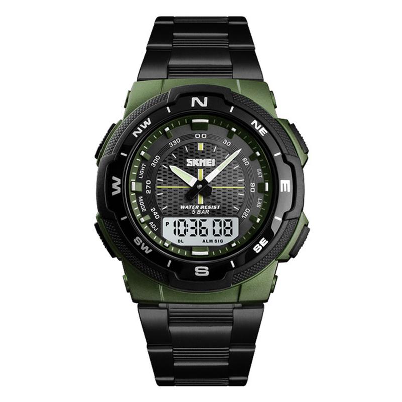 SKMEI 1370 Stainless Steel Waterproof Wrist Watch