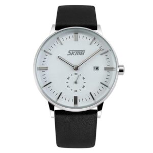 SKMEI 9083 Leather Strap Quartz Watch