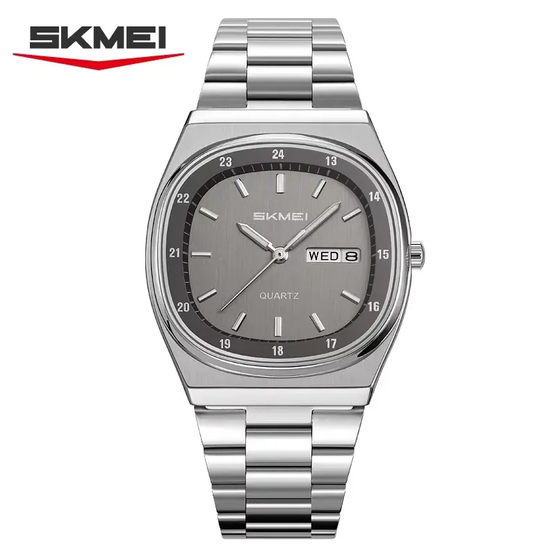 Skmei 2630 Vintage Watch Silver Gray