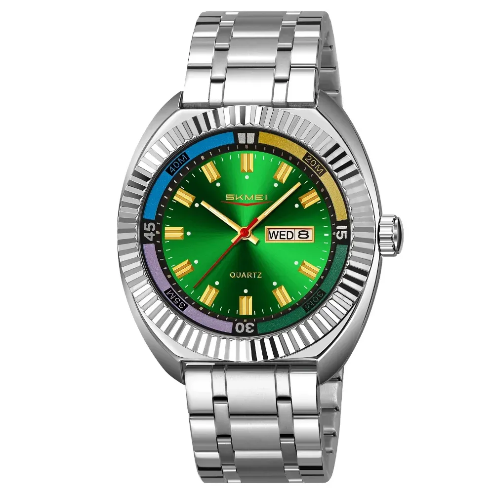 Skmei 9353 Stainless Steel Watch Silvery-Green