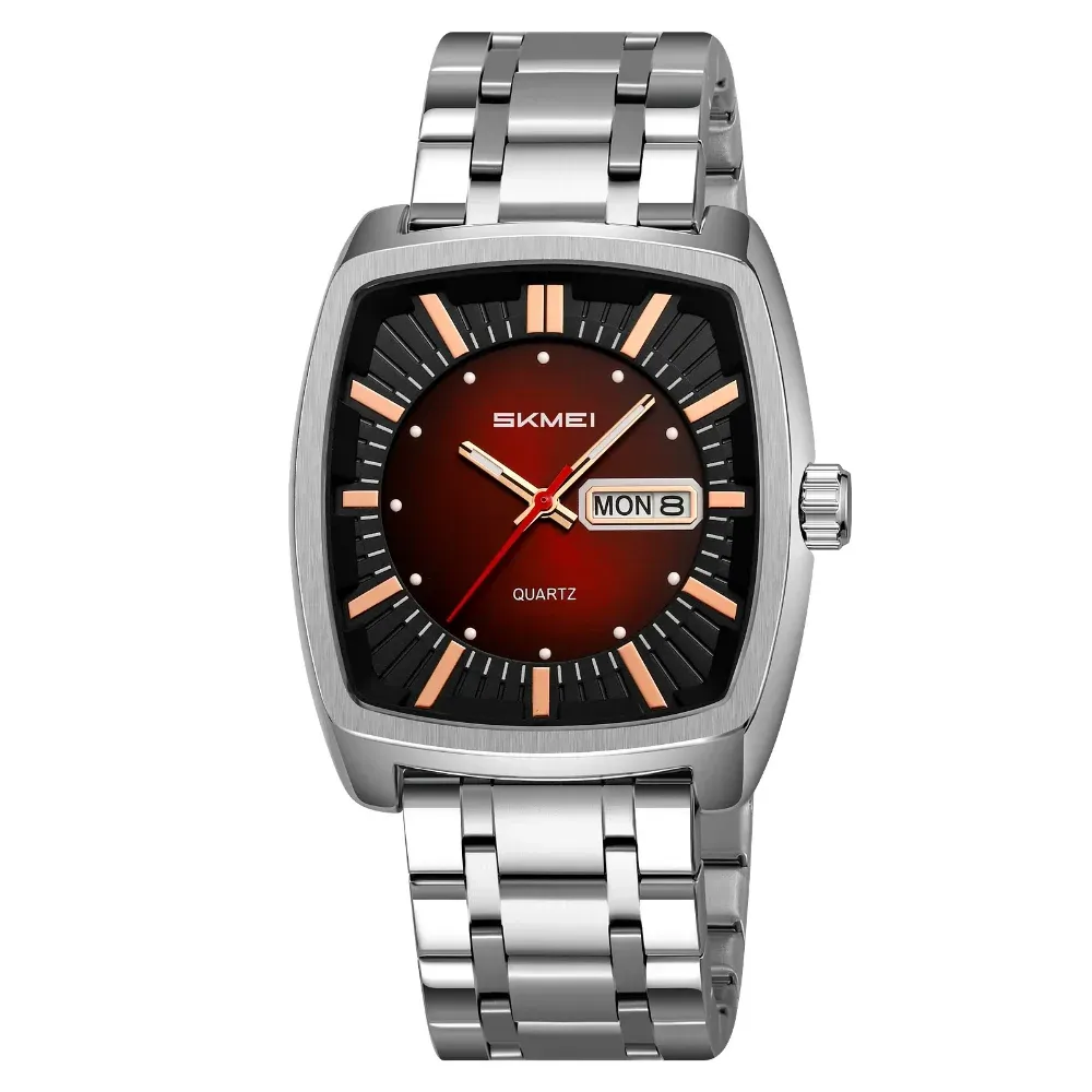 SKMEI 9354 Men's Square dail Watch Silvery-Red