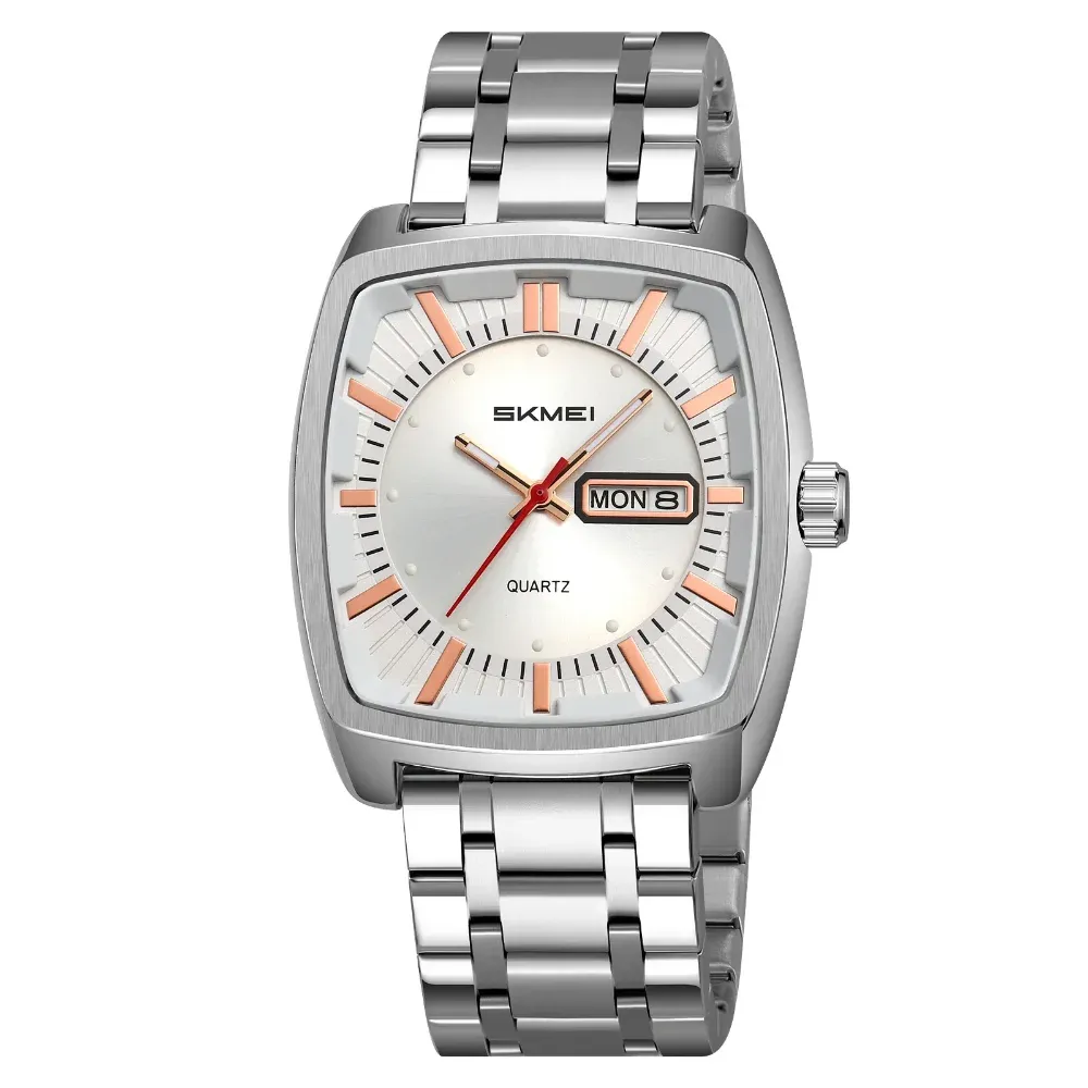 SKMEI 9354 Men's Square dail Watch Silvery-Silvery