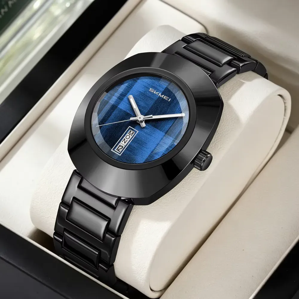Skmei 9410 Retro Oval Quartz Watch black-blue