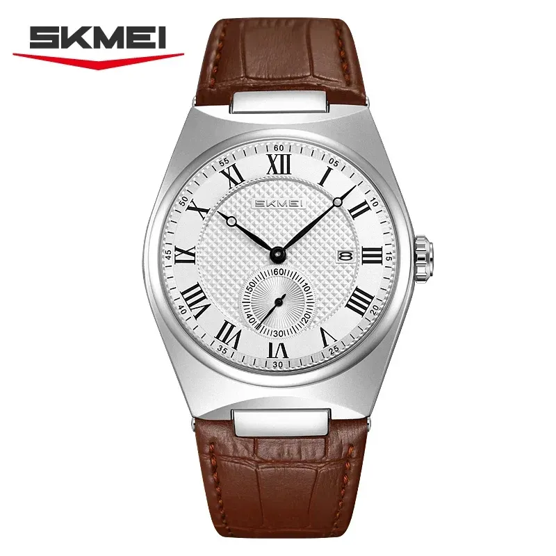 Skmei 9390 Leather Watch Coffee