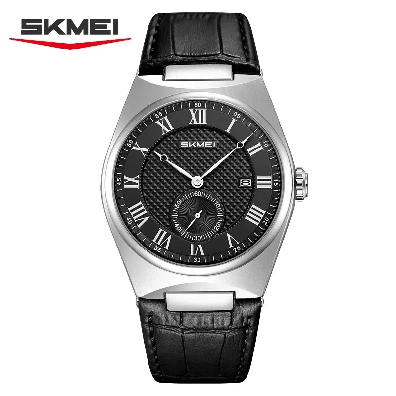 Skmei 9390 Leather Watch All Black