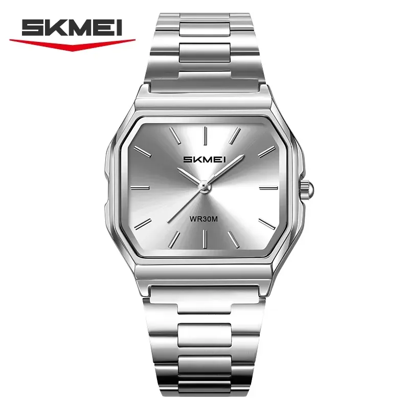 Skemi 2638 Retro square quartz Watch Silver