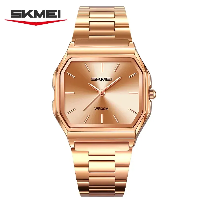 Skemi 2638 Retro square quartz Watch Rose gold