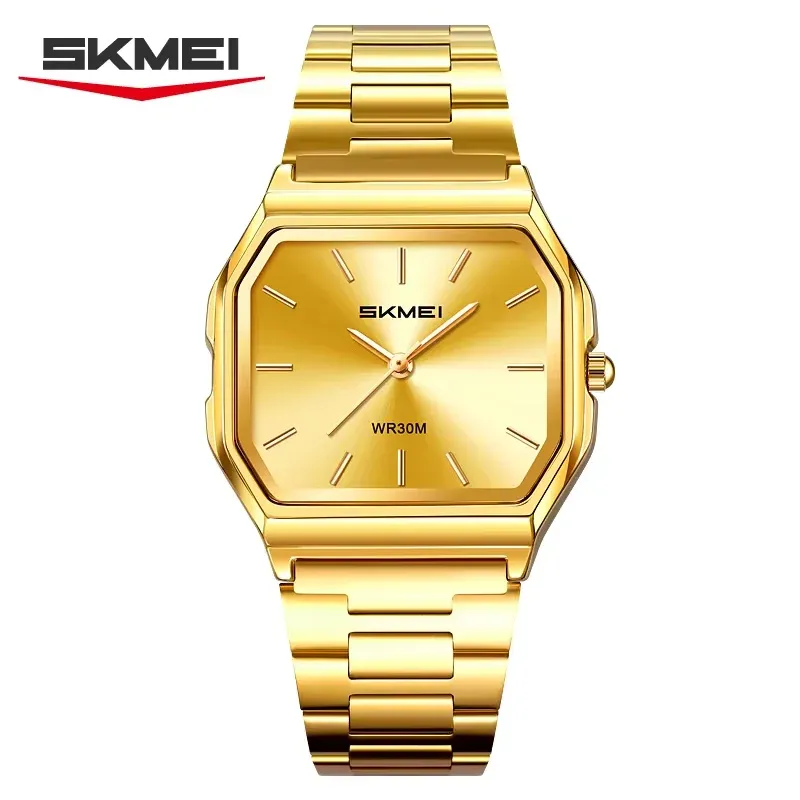 Skemi 2638 Retro square quartz Watch Gold